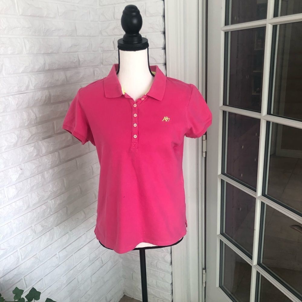 Short Sleeved Polo in Hot Pink!